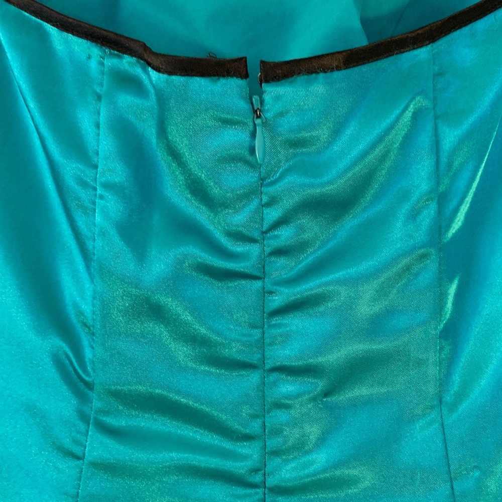 Tommy Hilfiger Strapless Party Dress Teal Black - Picture 6 of 14